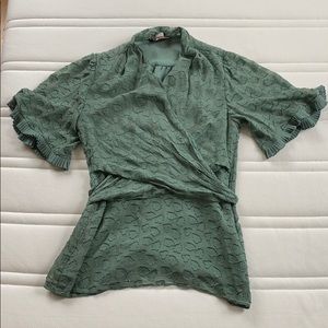 BCBG MaxAzria jade green blouse
